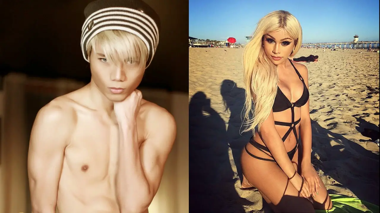 Sexy blonde transgender girl ludmila
