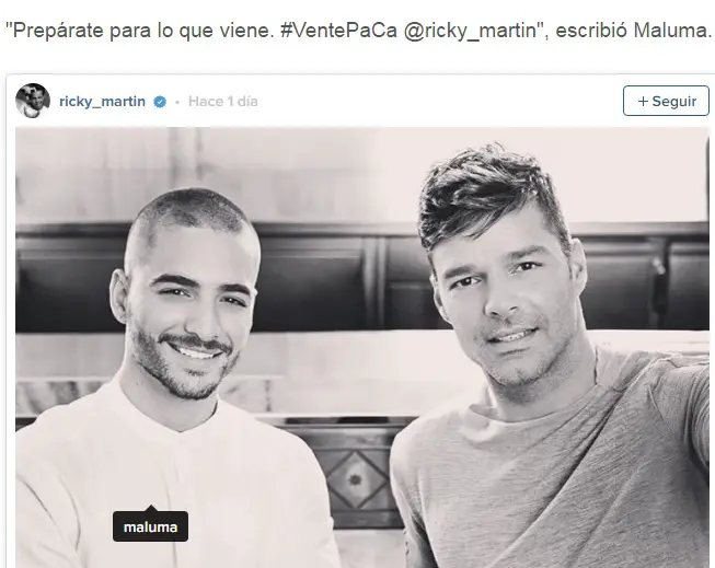 Escándalo el novio de Ricky Martin estalló en celos. ¿Pasa algo entre Ricky  y Maluma? 