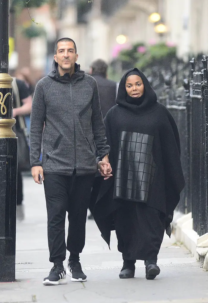 EXC - Pregnant Janet Jackson pictured with husband Wissam Al Mana in London
