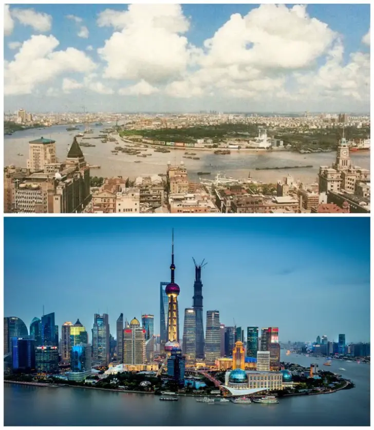 Shanghai-China-1990-vs.-the-present