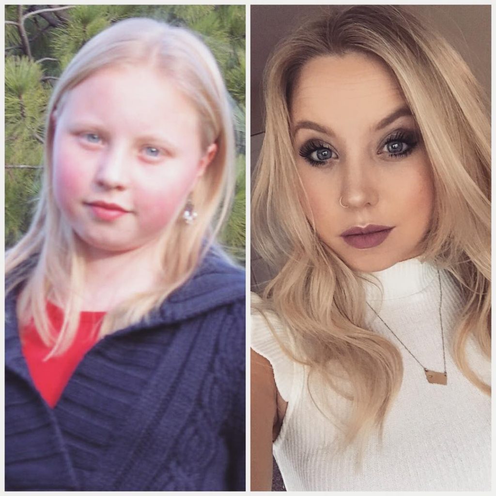 Изменение внешности с возрастом девушки