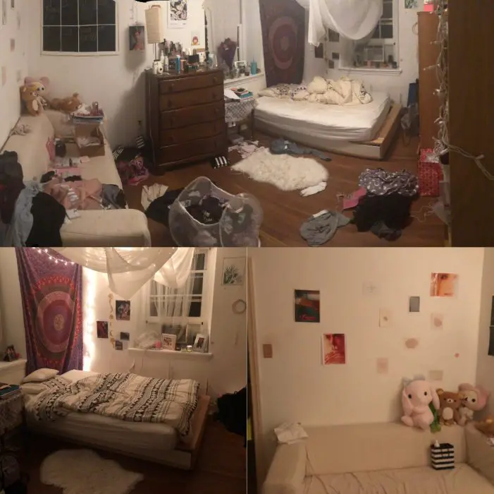 28 Imágenes antes y después de habitaciones desordenadas que harán feliz a tu señora interior